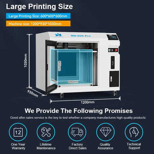 MD-600 Pro large format Professional big size 3d printer